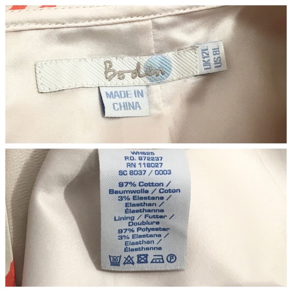 Boden 8 Olivia Floral Cotton Shift Dress - Picture 8 of 9